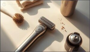 how to clean an electric razor without water