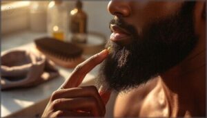 maintaining a straightened black beard maintaining a straightened black beard