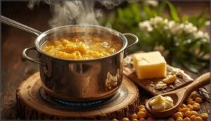 melting beeswax and shea butter melting beeswax and shea butter