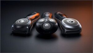 number and shape of shaving heads number and shape of shaving heads