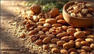 nuts, seeds, and whole grains for hair health