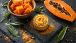 papaya and gram flour paste papaya and gram flour paste
