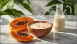 papaya and milk blend papaya and milk blend