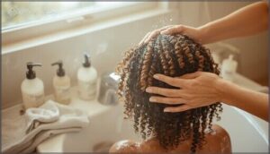 preparing curly hair for diffusing