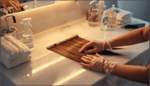 preparing hair and workspace preparing hair and workspace