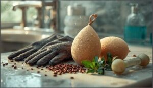 prepping skin with exfoliation tools prepping skin with exfoliation tools