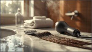 proper hair preparation (washing and drying) proper hair preparation (washing and drying)