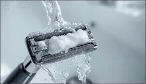 rinsing the blade regularly rinsing the blade regularly