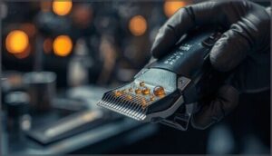 running clippers to distribute oil running clippers to distribute oil