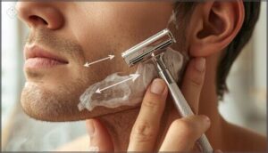 shaving with the grain and problem areas shaving with the grain and problem areas