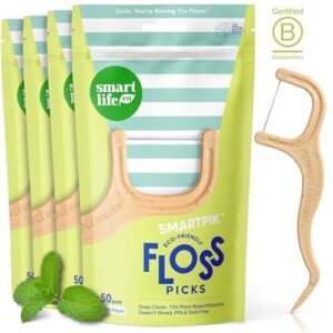 SmartLifeco Eco Friendly Dental Floss Picks B08PTXK8HC