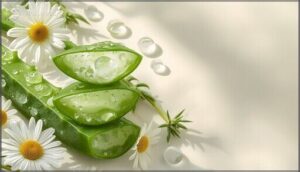 soothing agents: aloe vera, chamomile