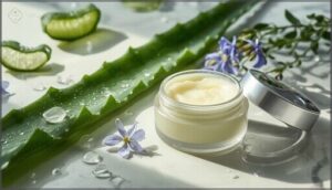 soothing botanicals (aloe vera, blue tansy) soothing botanicals (aloe vera, blue tansy)