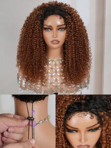 T1B/30 Ombre Brown Half Wig B0FPBXMD7S