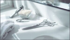 trimming with scissors trimming with scissors