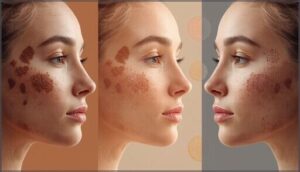 types (melasma, age spots, post-inflammatory)