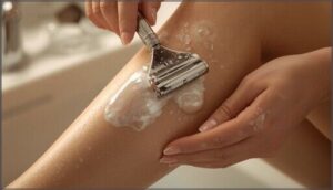 using light, quick strokes using light, quick strokes