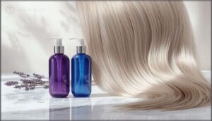 using purple and blue shampoos