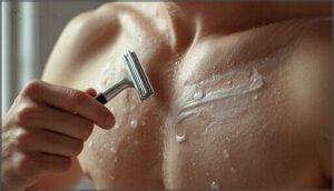 using short, gentle strokes using short, gentle strokes