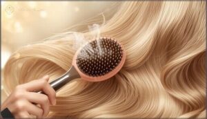 using the right brush for volume and shine using the right brush for volume and shine