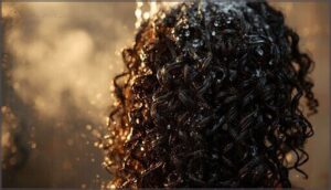 using warm water to wet hair using warm water to wet hair