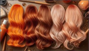 vibrant, burnt, and pastel orange options vibrant, burnt, and pastel orange options