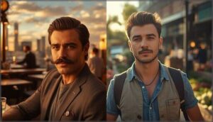 what role does context play in mustache attractiveness