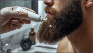 applying beard relaxing creams applying beard relaxing creams