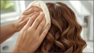 blot excess water with microfiber towel blot excess water with microfiber towel