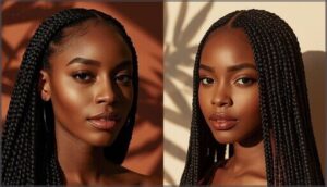 box braids and knotless braids box braids and knotless braids