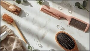 cleaning different types of brushes and combs cleaning different types of brushes and combs