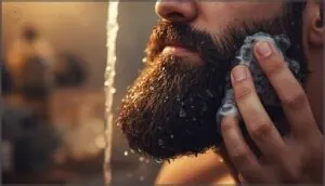 cleansing the beard before application cleansing the beard before application