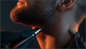 defining the jawline and neckline defining the jawline and neckline