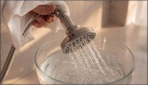 detaching and soaking the shower head detaching and soaking the shower head