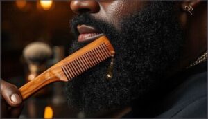 distributing oil evenly with a comb or brush distributing oil evenly with a comb or brush