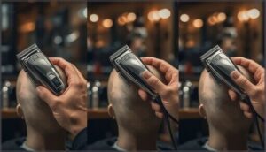 holding clippers at inconsistent angles holding clippers at inconsistent angles