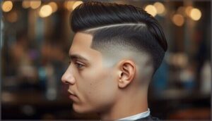 low taper with side part low taper with side part