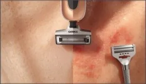 lower incidence of razor burn lower incidence of razor burn