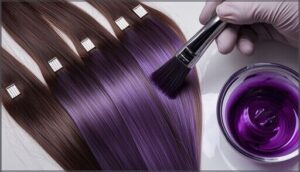 mixing and applying the dye evenly mixing and applying the dye evenly