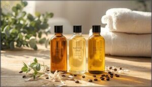 natural oils and ingredients (tea tree, coconut, castor) natural oils and ingredients (tea tree, coconut, castor)