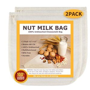 Nut Milk Bags, All Natural B07QCRGDKX