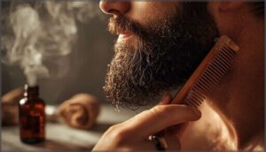 preparing and combing the beard preparing and combing the beard