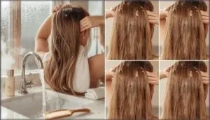 prepping hair before application prepping hair before application