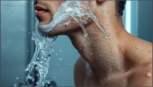 prepping skin with cold water prepping skin with cold water