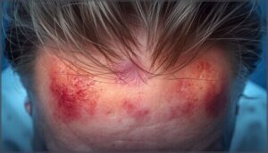 redness, irritation, and burning sensations redness, irritation, and burning sensations