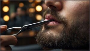 refining the mustache and lip line refining the mustache and lip line