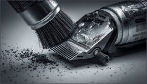 removing hair and debris from blades removing hair and debris from blades