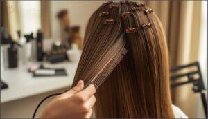 sectioning and detangling hair sectioning and detangling hair