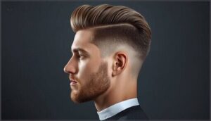taper fade with side part and beard taper fade with side part and beard
