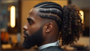 tapered braids with curly beard tapered braids with curly beard
